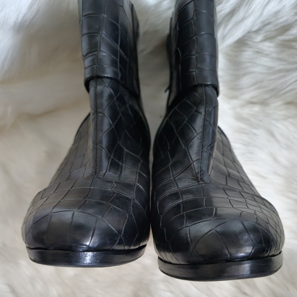 rag & bone Newbury black croc boots - Picture 12 of 14